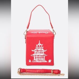 CHINESE Take Out Takeout Clutch Thank You BAG Purse Takeout Crossbody Bag - Red